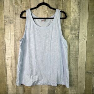 J. Jill Size XL Light Blue Burnout 100% Cotton Tank Top